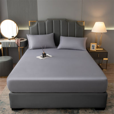 Waterproof Elastic Euro Double Single Bed Fieetd Sheet Mattress Cover Bedspread on The Bed Line Grey Couple 180x200 200x220