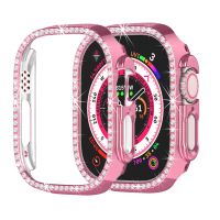 Diamond Cover For Apple watch Ultra 49mm 45mm 41mm 44mm 40mm 42mm/38mm Full bumper Protector iWatch series 3 4 5 6 SE 7 8 Case