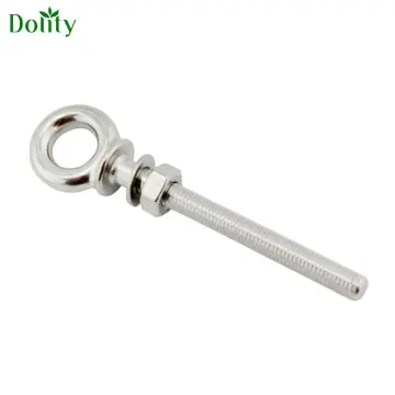 12Pcs M6 Stainless Steel Eye Bolt with Nut and Washers Long Shank