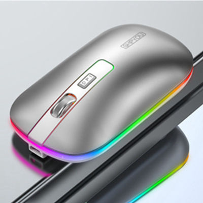 New Bt Wireless Mouse with Wireless Charger Function Dual Mode Rechargeable Mute Ergonomic Mice for Laptop PC Gaming Mouse