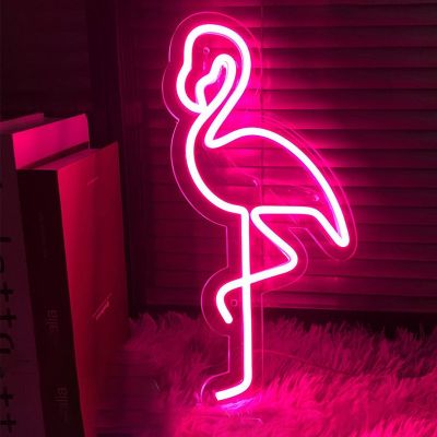 I Love Flamingo Cactus unicorn LED Neon Sign Led Night Light for Girls Bedroom Bar Home Party Desk Decor Center Shop Decoration Night Lights