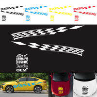 2Pcs 280X33CM PVC 5สีลายสก๊อต Creative Refit Car Racing Side Body Anti-Scratch Sticker