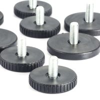 hotx【DT】 8pcs Adjusting Feet Round Base Leveling Height M8x18x40/50mm Thread Screw Rack Table Shelve Railing Leg