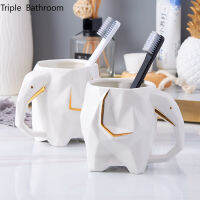 1pc Creativity Phnom Penh Elephant Shape Ceramic Bathroom Accessories Mouth Cup Soap Dispenser Toothbrush Holder Soap Dish Decor