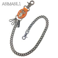 Mens Motorcyle KeyChain Jean Biker Wallet Belts Chain Skull Charm Gothic Rock Skull Pants Trousers Waist Key Mens YE51