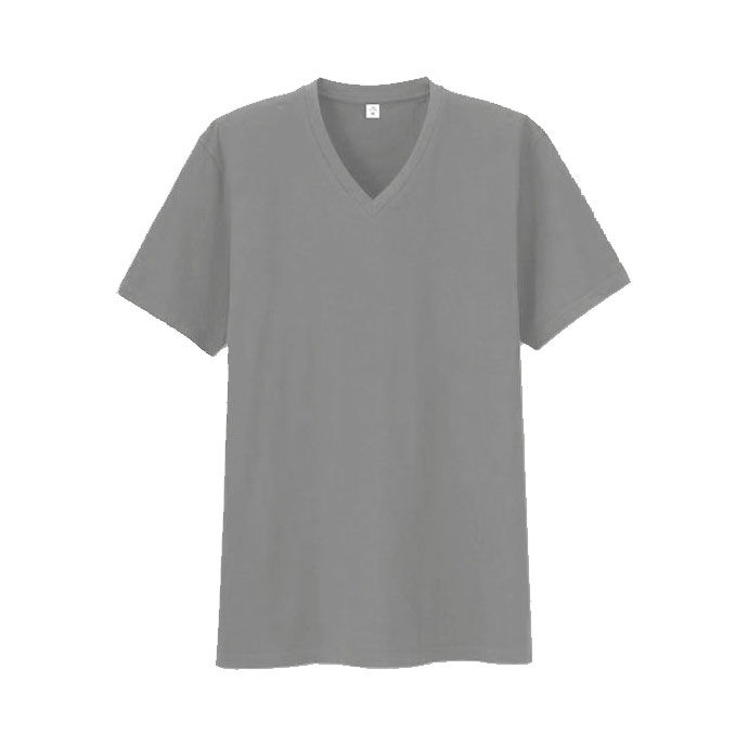 tatchaya-เสื้อยืด-คอตตอน-สีพื้น-คอวี-แขนสั้น-dark-grey-สีเทาดำ-cotton-100