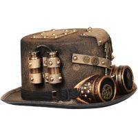 Limited Time Discounts Steampunk Men Hat With  Top Hat Jazz Hat Gothic Steampunk Top Hat For Men Non-Slip Hat Carnival Nightclub