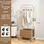 Movable coat rack Hanging clothes rack Bedroom living room floor mounted