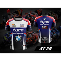 แฟชั่น motorrad BMW tyco ทีมแข่งรถ sbk ออกแบบเสื้อยืด / เสื้อยืดระเหิด