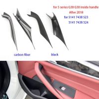 Armrest Protective Trim Auto Carbon Style Interior Door Panel Grab Handle Covers For BMW 5-Series G30 G38 2018 2019 2020