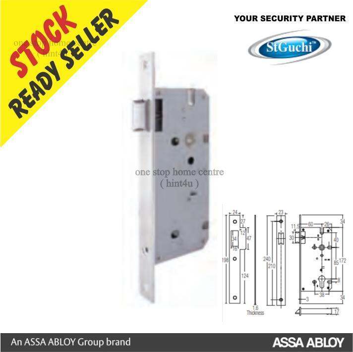 St Guchi SGML 856003 Mortise Lock (Passage) Lazada