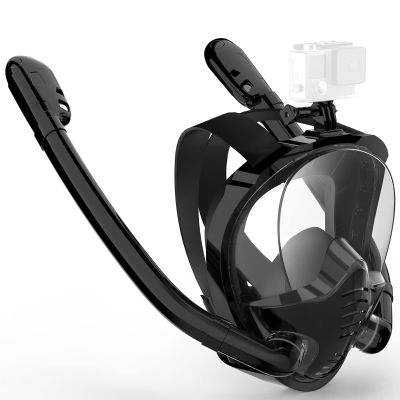 Snorkel Mask Upgrade Full Face Snorkel Mask with 2 Breathing TubesSnorkeling Gear for AdultsDiving Mask Anti-Fog Leak
