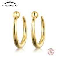 Kameraon Real Silver Earrings 925 U Shape Ear Clips Anti Allergy for Woman men Fake Piercing Body Fine Jewelry Lady Gift