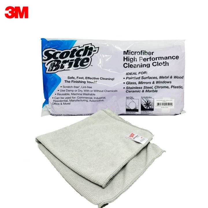 3M Microfiber (10ผืน) ผ้าไมโครไฟเบอร์ 36 x 36 ซม. สำหรับทำความสะอาดทั่วไป