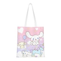 Cinnamoroll กระเป๋า Tas Jinjing Kanvas น่ารักถุงผ้าฝ้ายชอปปิ้ง,กระเป๋าชายหาด,Kado Ulang Tahun | ถุงช้อปปิ้งนำมาใช้ใหม่ในครัว