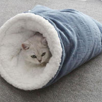 Wrapped Sleeping Bag Warm Windproof Cat Litter Corduroy Comfortable Soft Pad Kitten Bed Four Seasons Universal Supplies