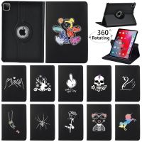 Casing Tablet หนังแฟ้ม PU หมุนได้360องศาสำหรับ Ipad Air 1/2/Air 3 10.5 Quot;/Air 4/5 10.9 Quot; พิมพ์รูปแบบเคสเคสแบบพับปิดได้