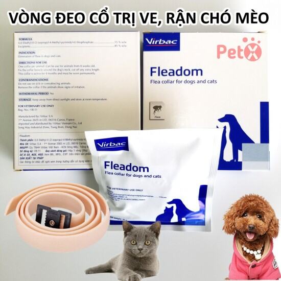 Vòng đeo cổ trị ve, trị rận, bọ chét, ghẻ cho chó, mèo fleadom của virbac - ảnh sản phẩm 1