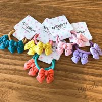 【hot sale】☃ C05 2PCS New Cute Cartoon Princess Bowknot Headwear Hair Tie Kids Elastic Hair Bands Children Ropes Girls Accessories Baby Headdress