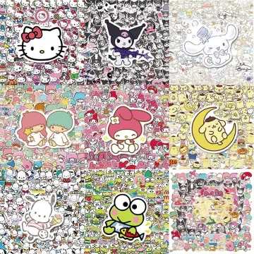 10/50/100pcs Mixed Cartoon Sanrio Stickers Cute Hello Kitty