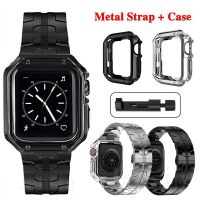 Stainless Steel Strap+Case For Apple Watch Ultra 49mm Band 45mm 44mm 42mm 38mm 40mm Bracelet Correa For iWatch 6 7 8 41mm Bands Straps