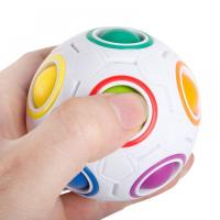 Fashion Adult Kid Ball Magic Cube Toy Plastic Creative Rainbow Football Puzzle Children Learning Educational Fidget Toys NSV775