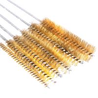 6 Pcs Brass Tube Cleaning Brush Wire Brush Set Cleaning Polishing Tool Brass Wire Brush Set For Pipe Tube Cylinder Bores Cleaning Hand Tool