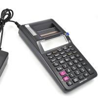 Printing Calculator HR-8RC Battery and DC Dual-purpose Desktop Leather Dual Power 12-digit Arithmetic Printing Computer