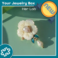 Her Lab Jewelry | เข็มกลัดมุกสไตล์จีนวินเทจ,เปลือกหอยดอกไม้อารมณ์เข็มกลัดสง่างาม,เครื่องประดับแฟชั่นผู้หญิงระดับไฮเอนด์ ส่งเสริมการขาย พื้นฐาน ป้องกัน