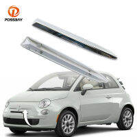 2Pcs Car Front Bumper Upper Moulding Trim Chrome Decoration Exterior Parts for Fiat 500 (312) 2007 2008 2009 2010 2011 2012-2015