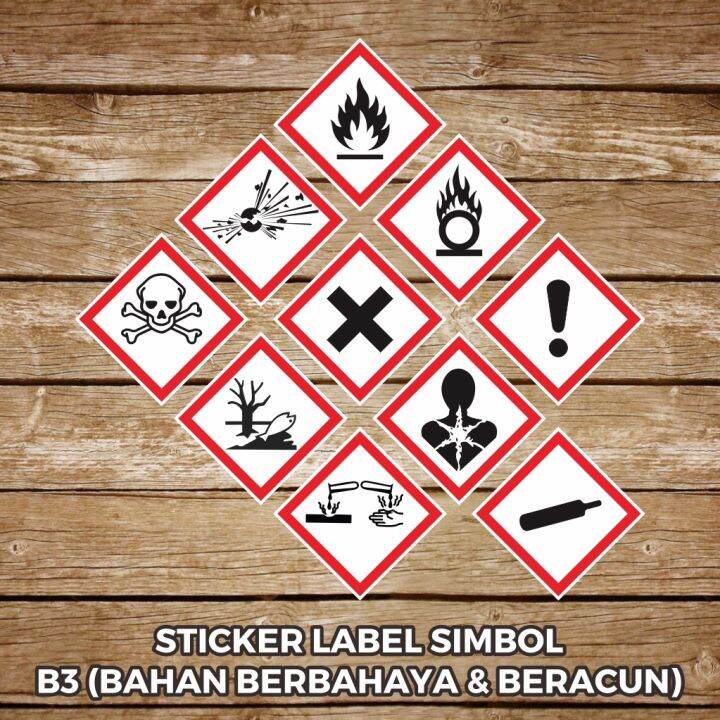 Sticker Simbol B3 Stiker Bahan Label Vinyl Berbahaya Dan Beracun 20 X 20 Cm Lazada Indonesia 0143