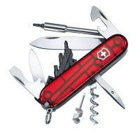 Victorinox มีดพับ Swiss Army Knives (M) - Cyber Tool 29, Red Translucent (1.7605.T)