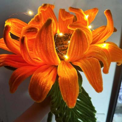 ก้านบิดช่อดอกไม้เทียมเมอริกแลร์ดอกไม้ชุดวัสดุ DIY ดอกไม้ทำมือสำหรับเทศกาลครบรอบสำนักงานห้องนอนแม่