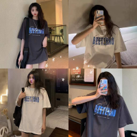 พร้อมส่งเสื้อยืดแขนสั้น OVERSIZE สไตล์เกาหลีเสื้อยืดใหม่หลวมอินเทอร์เน็ตฮอตแฟชั่นเสื้อผ้าบนถนน