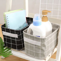 【2023】New Linen Desktop Storage Waterproof Toy Sundries Storage Basket Cosmetic Underware Storage Organizer Office Stationery#WW