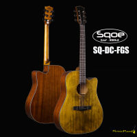 Sqoe กีตาร์โปร่งไฟฟ้า กีต้าร์โปร่งไฟฟ้า 41 นิ้ว Electric Acoustic Guitar 41  รุ่น DC-FGS +EQ