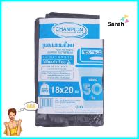 ถุงขยะ CHAMPION 18X20 นิ้ว 50 ใบ สีดำGARBAGE BAGS CHAMPION 18X20IN BLACK 50PCS **โปรโมชั่นสุดคุ้ม โค้งสุดท้าย**