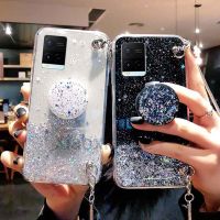 【Sell Well】FDD เคสโทรศัพท์ VIVO Y21 Y33S Y21S Soft Tpu Sequins Starry Sky เคสกันกระแทกพร้อมสายคล้อง