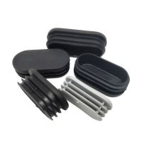 【cw】 2/4/8Pcs Oval Plastic Pipe Plugs Tubing Insert Stopper Table Feet Cap Caps Black/White/Grey 10x20mm 50x120mm