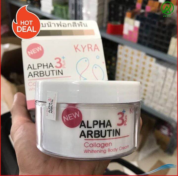 Kem kích trắng da Alpha Arbutin Collagen Cream 3Plus Kyra Lazada.vn