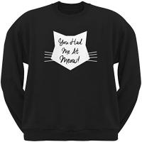 You Had Me At Meow Black Adult Crew Neck Sweatshirt