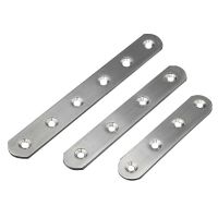 ☸✴ 1pc Stainless Steel Straight Piece Corner Code Flat Angle Metal Bracket Connector for Furniture Joining DIY Laminate Support