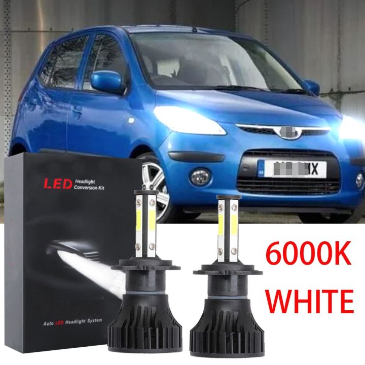 ชุดหลอดไฟหน้ารถยนต์-led-6000k-ฮาโลเจน-สีขาว-แบบเปลี่ยน-สําหรับ-hyundai-i10-i-10-2008-2009-2010-1-คู่-2pcs