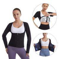 Tear Resistant Effective Women Hot Sweat Sauna Suit Waist Trainer Jacket For Gym