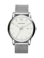 นาฬิกาข้อมือผู้หญิง ARMANI Classic White Dial Stainless Steel  Mesh Bracelet Ladies Watch AR1812