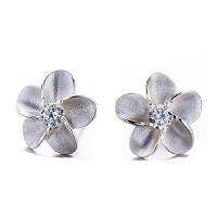 เครื่องประดับ925เงินสเตอร์ลิง Aaa Zircon Alice Flower ตุ้มหู Womanorm Earrings