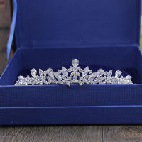 SLBRIDAL Gorgeous Cubic Zircon Wedding Tiara CZ Bridal Headband Queen Princess Pageant Party Crown Bridesmaids Women Jewelry