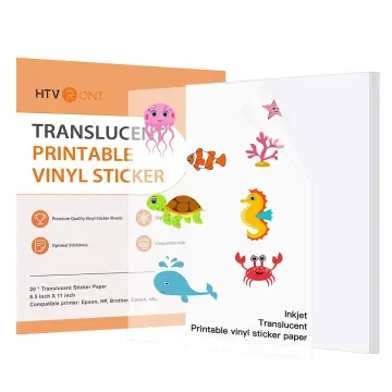 10 Sheets Transparent Printable Vinyl Sticker Paper A4 Glossy