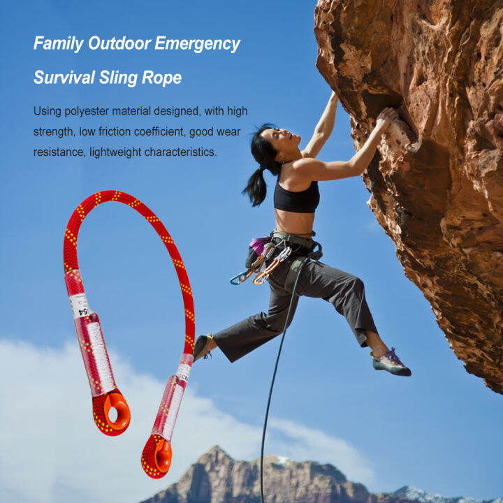 Rock Climbing Safety Rope Nylon 1m Length Rock Climbing Rope for Caving