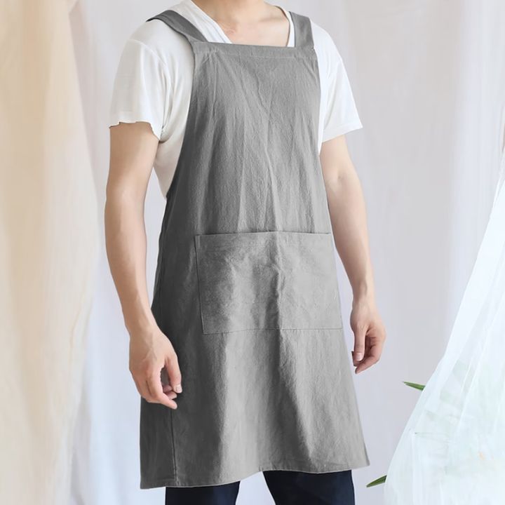 linen-cross-back-cooking-apron-suitable-for-ladies-and-men-with-pockets-cute-suitable-for-baking-kitchen